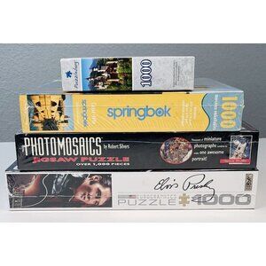 Lot 4 JIGSAW PUZZLES 1000pcs Springbok Photomosaics Puzzlebug Eurographics NIB